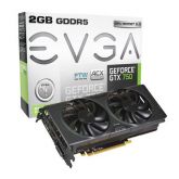 Placa de Vídeo VGA EVGA GeForce GTX750 FTW ACX 2GB DDR5 128