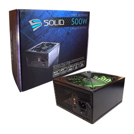 Fonte Solid Power Supply 500W V2,3 SATA 20+4 Pinos MP500W